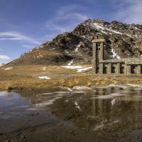 La chapelle Notre Dame de toute Prudence au col de l'Iseran, voir détail 19